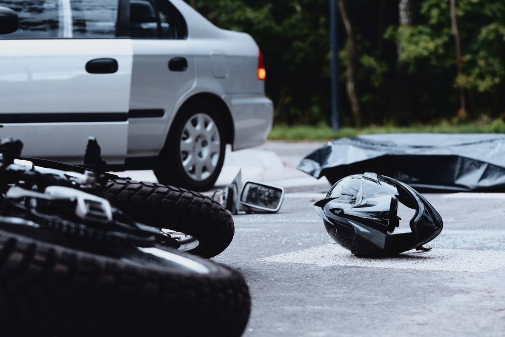 Why Motorcycle Accidents Are More Dangerous Than Car Accidents - Motorcycle helmet on the street